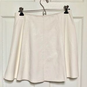 White Leather Skirt